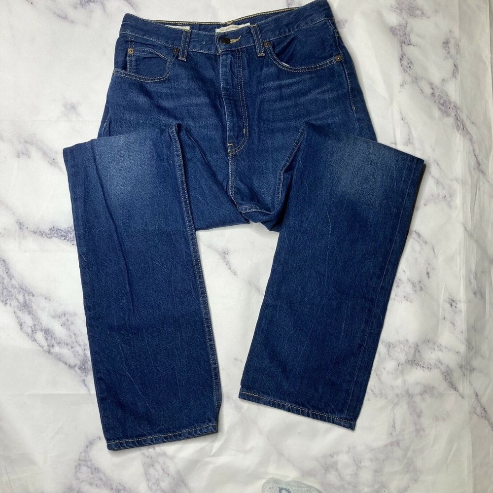 Levis 70s High Straight Premium Jeans Womens Size 28 Medium Wash Red R Tag
